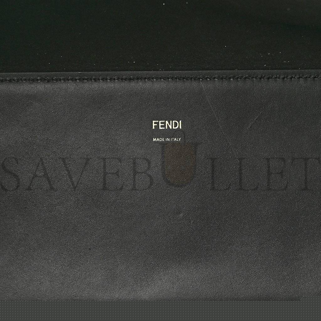 F**di vitello king plexiglass medium F**di sunshine shopper tote black (14*12*6cm)