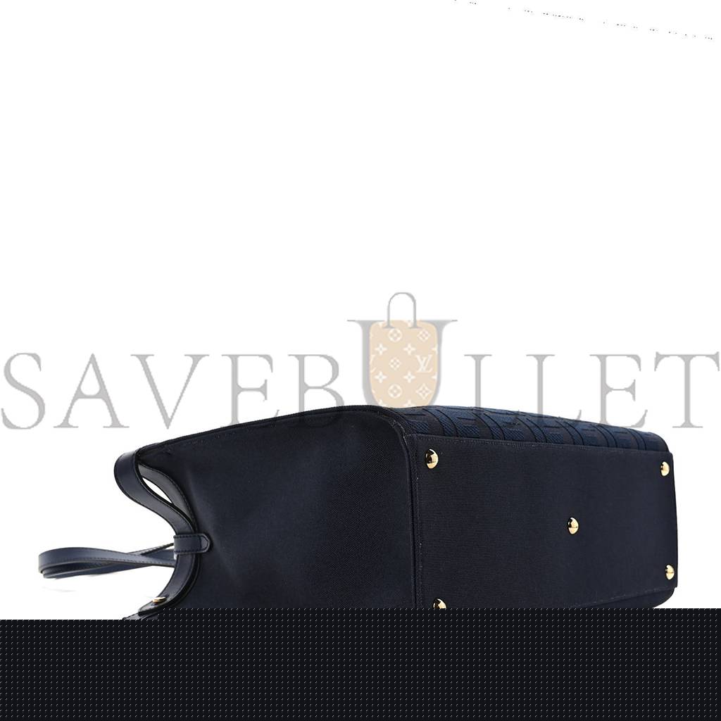 F**di canvas vitello king ff embroidered medium peekaboo x-tote blue (41*29*15cm)