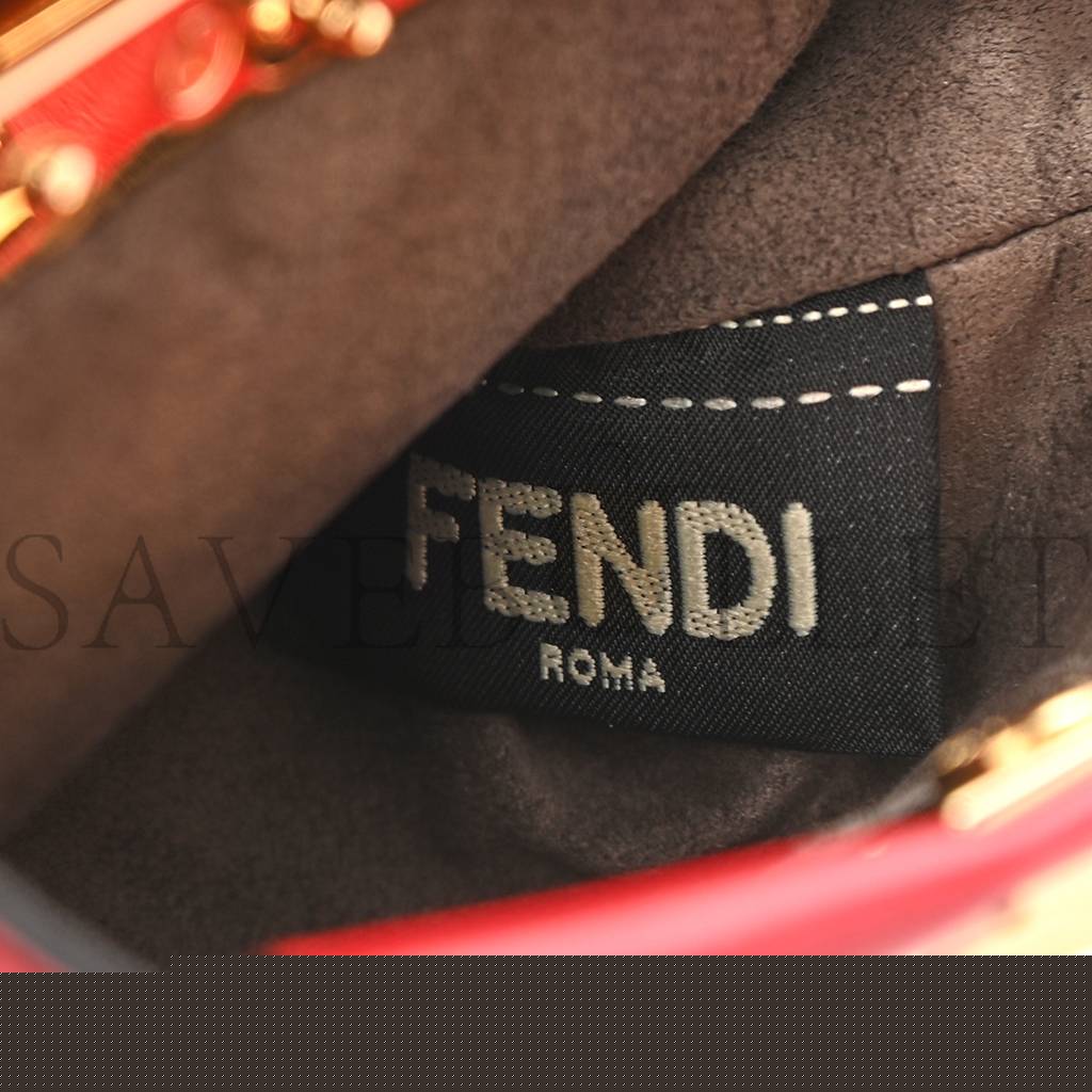 F**di shiny nappa micro peekaboo iconic satchel fragola (20*15*11cm)