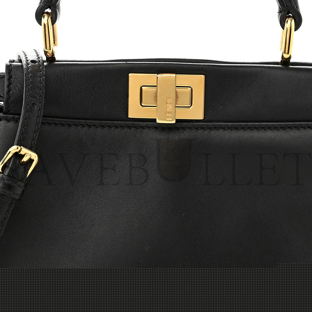 F**di nappa mini peekaboo iconic satchel black (23*19*11cm)