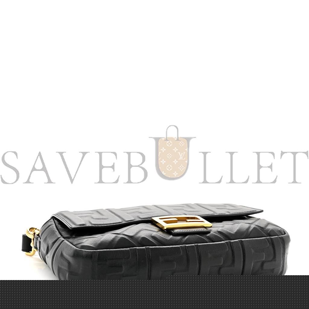 F**di nappa ff 1974 embossed baguette black (26*17*5cm)